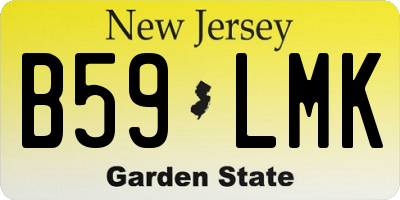 NJ license plate B59LMK