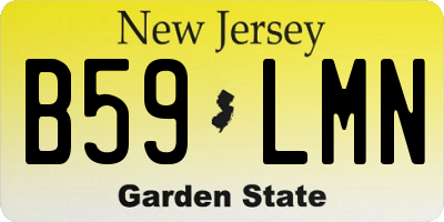 NJ license plate B59LMN