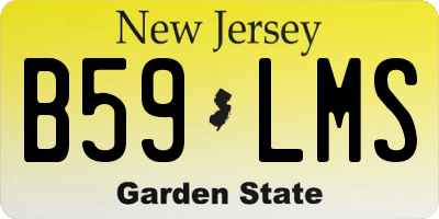 NJ license plate B59LMS