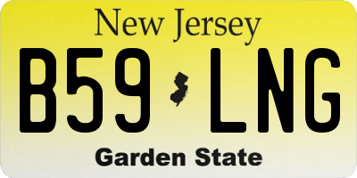 NJ license plate B59LNG