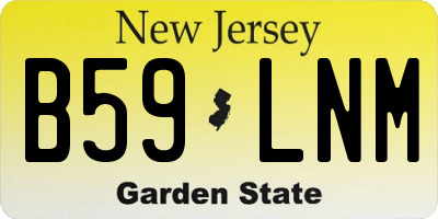 NJ license plate B59LNM