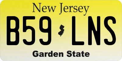 NJ license plate B59LNS