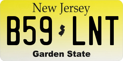 NJ license plate B59LNT