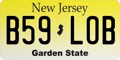 NJ license plate B59LOB