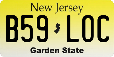 NJ license plate B59LOC