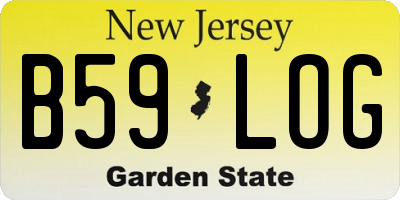 NJ license plate B59LOG