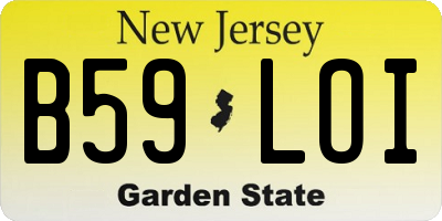 NJ license plate B59LOI