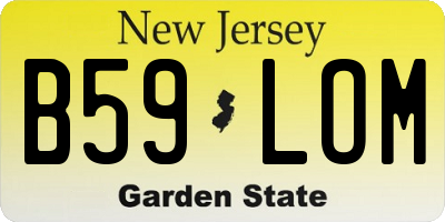 NJ license plate B59LOM