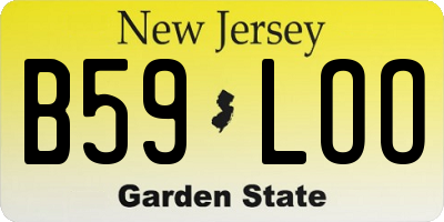 NJ license plate B59LOO