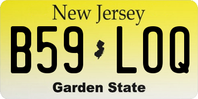 NJ license plate B59LOQ