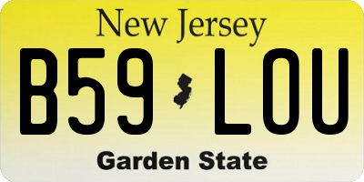 NJ license plate B59LOU