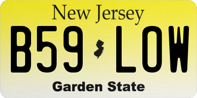 NJ license plate B59LOW
