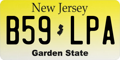NJ license plate B59LPA