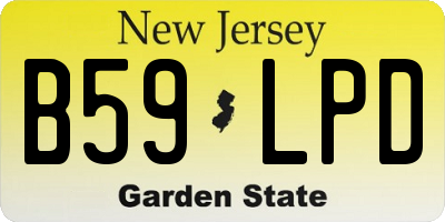 NJ license plate B59LPD