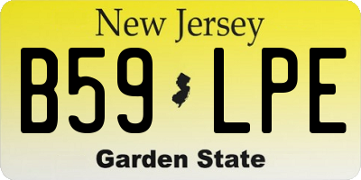 NJ license plate B59LPE