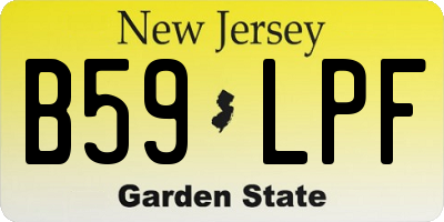 NJ license plate B59LPF