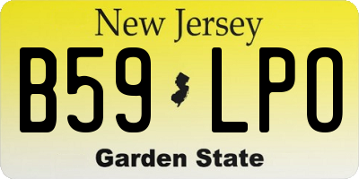 NJ license plate B59LPO