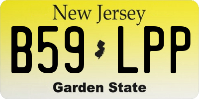 NJ license plate B59LPP