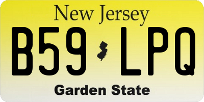 NJ license plate B59LPQ