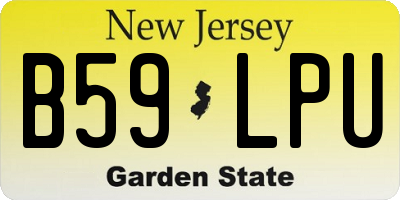 NJ license plate B59LPU