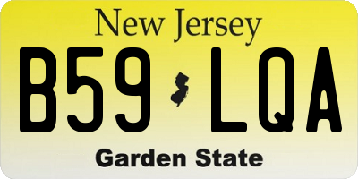 NJ license plate B59LQA