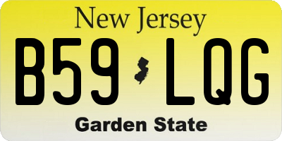 NJ license plate B59LQG