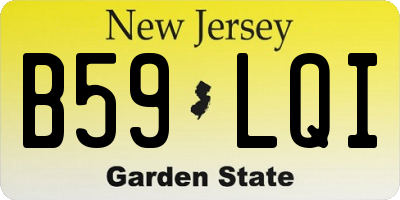 NJ license plate B59LQI