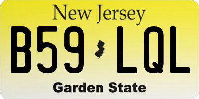 NJ license plate B59LQL
