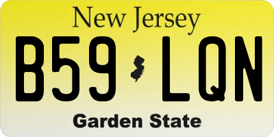 NJ license plate B59LQN