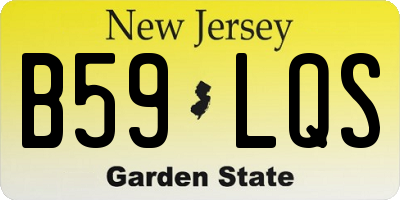 NJ license plate B59LQS