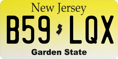 NJ license plate B59LQX