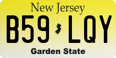 NJ license plate B59LQY
