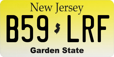NJ license plate B59LRF