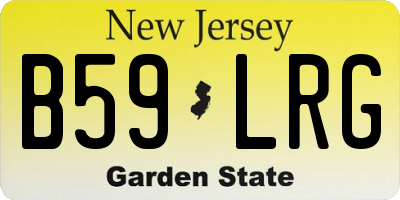 NJ license plate B59LRG