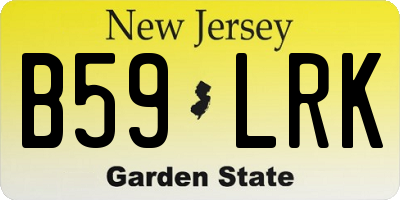 NJ license plate B59LRK