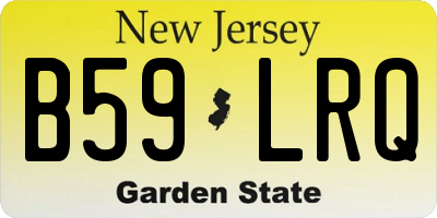 NJ license plate B59LRQ