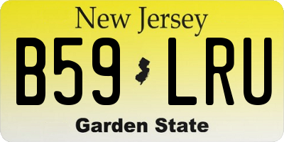 NJ license plate B59LRU