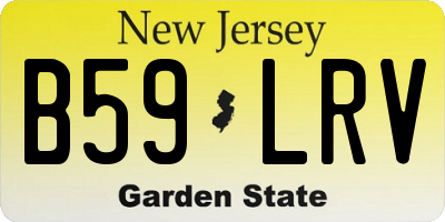 NJ license plate B59LRV