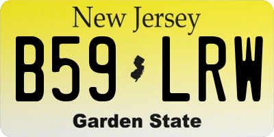 NJ license plate B59LRW