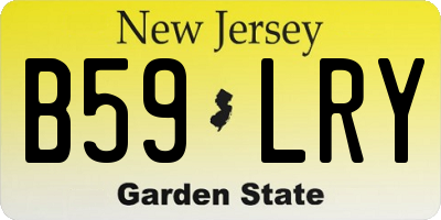 NJ license plate B59LRY