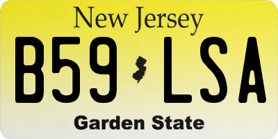 NJ license plate B59LSA