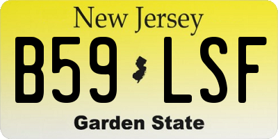 NJ license plate B59LSF