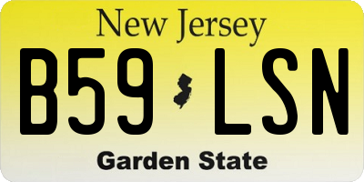 NJ license plate B59LSN