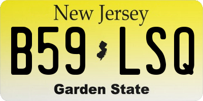 NJ license plate B59LSQ