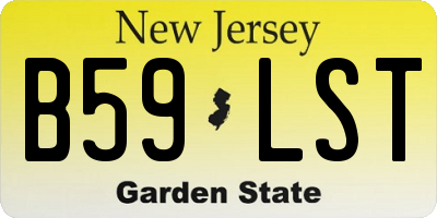 NJ license plate B59LST