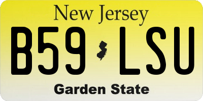 NJ license plate B59LSU