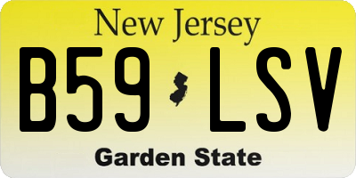 NJ license plate B59LSV