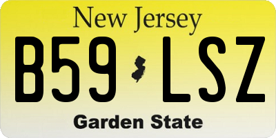 NJ license plate B59LSZ
