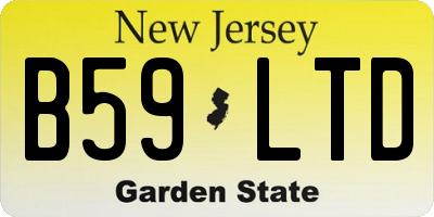 NJ license plate B59LTD