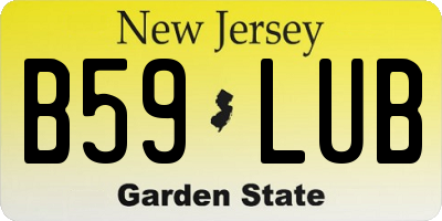 NJ license plate B59LUB